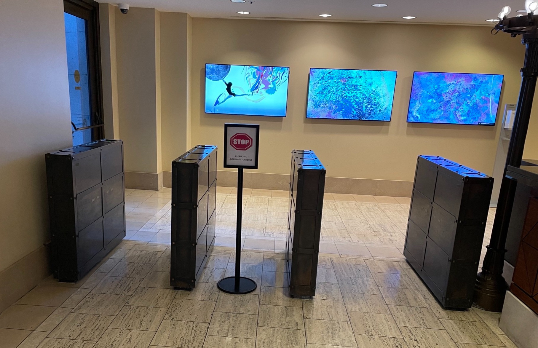 sets of turnstiles with symmetry