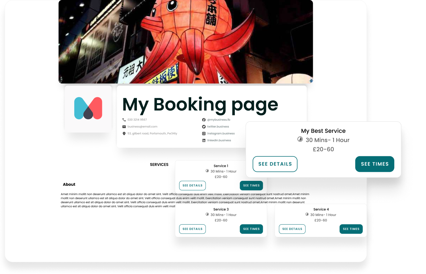 sisc product online booking page customization